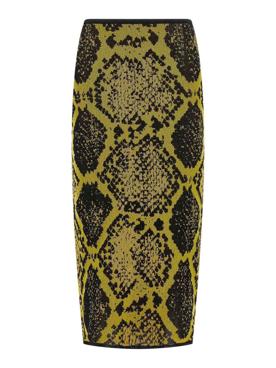 The Attico Jupe Midi - Jaune
