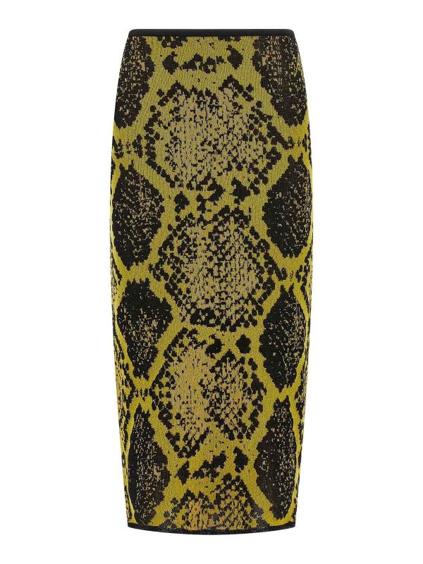 The Attico Jupe Midi - Jaune