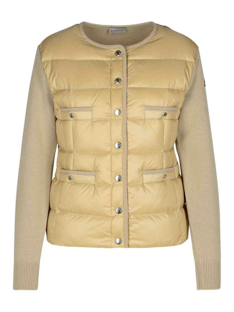 Moncler Pull Col Rond - Beige