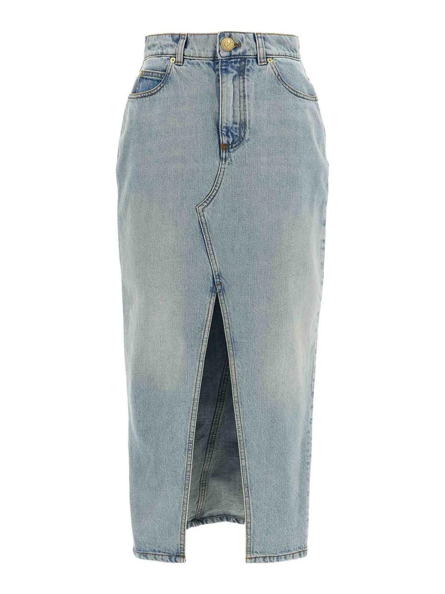 Balmain Jupe Midi - Bleu Clair
