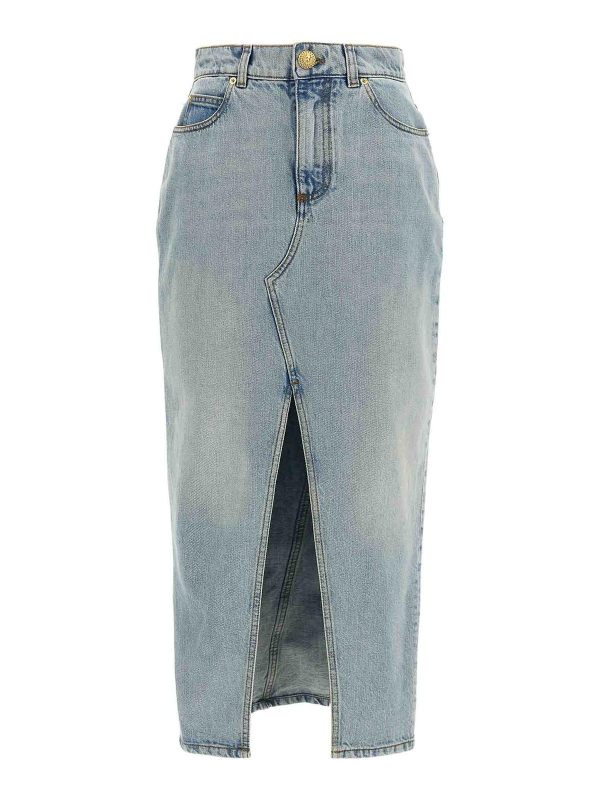 Balmain Jupe Midi - Bleu Clair