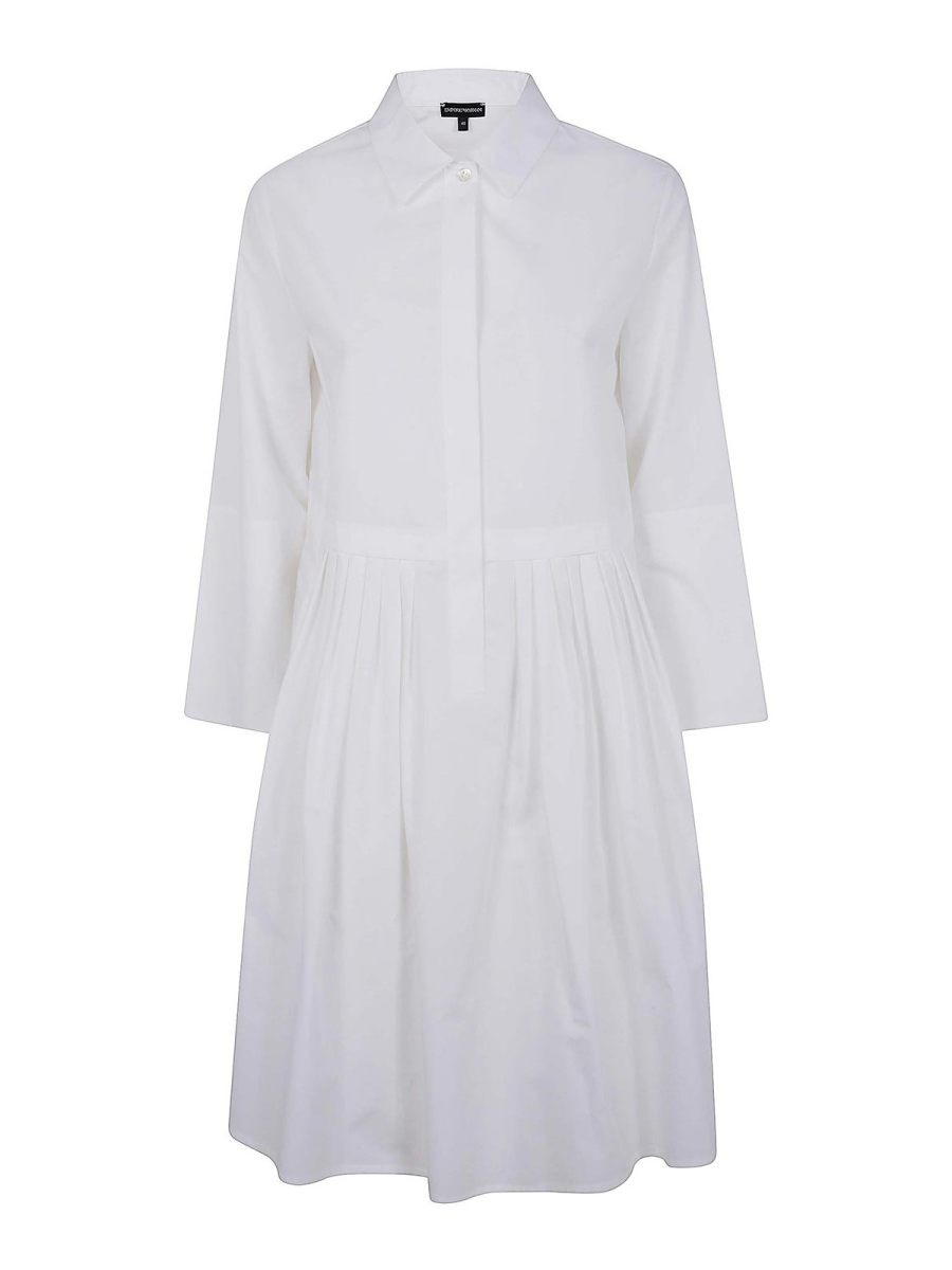 Emporio Armani Robe Au Genou - Blanc