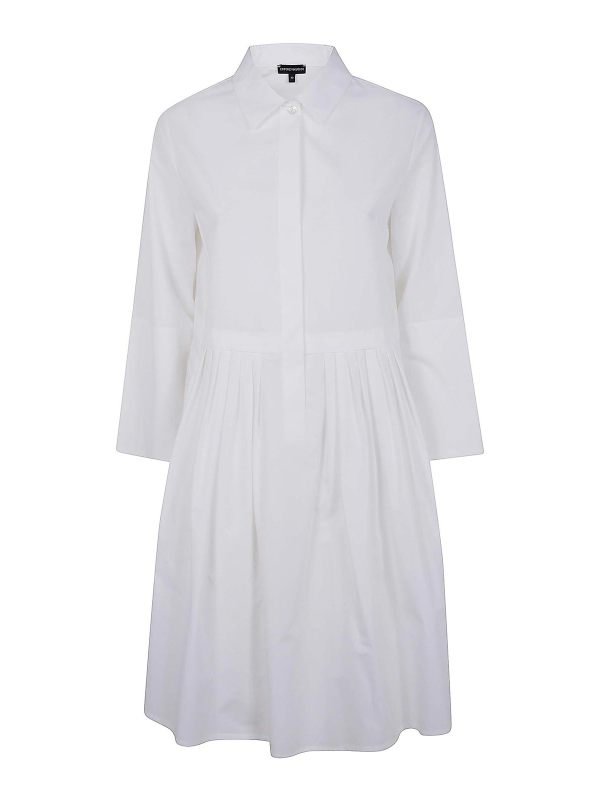 Emporio Armani Robe Au Genou - Blanc