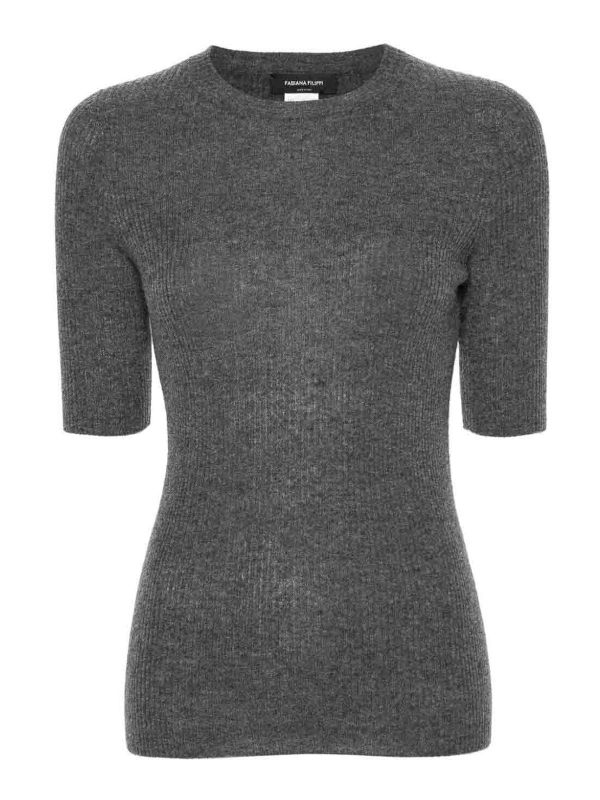 Fabiana Filippi Pull Col Rond - Gris