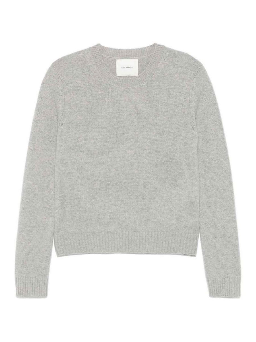 Lisa Yang Pull Col Rond - Gris Clair