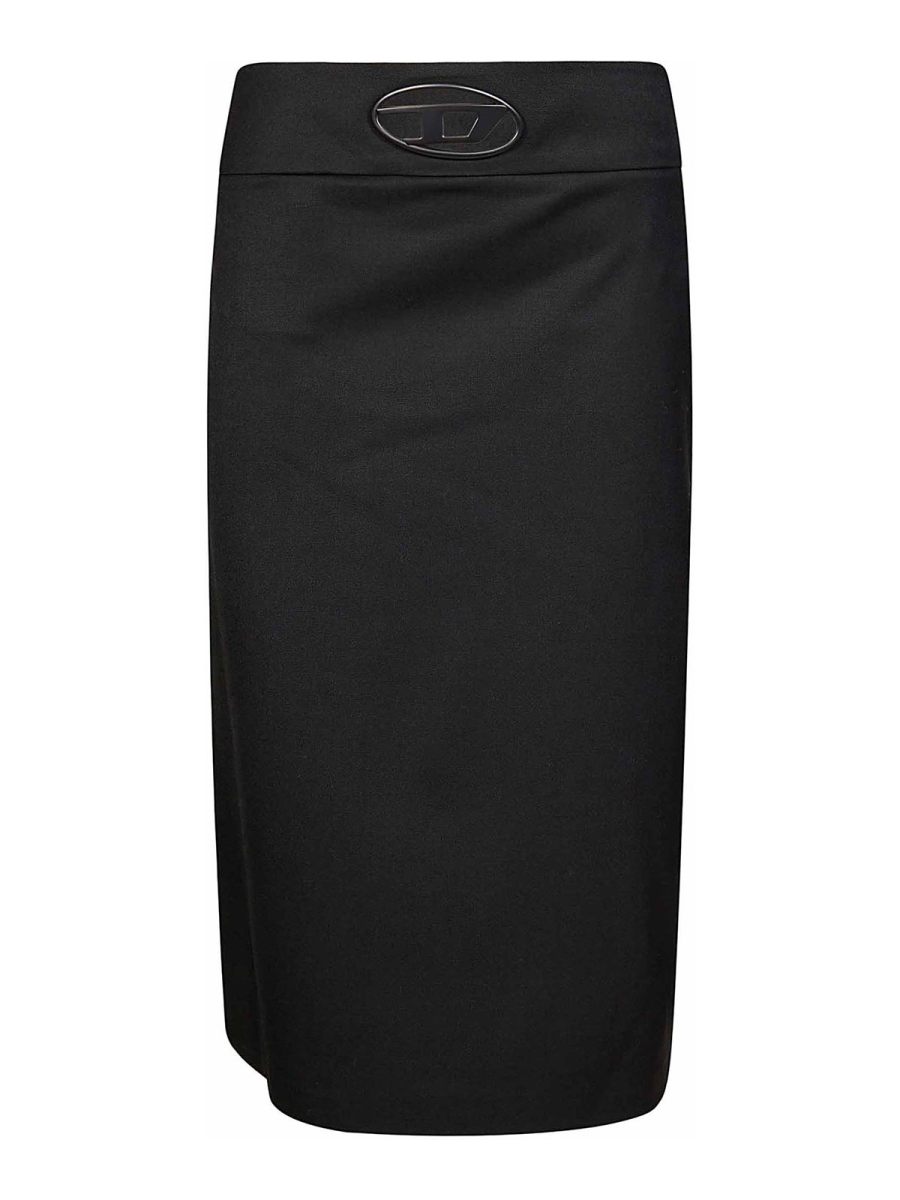 Diesel Jupe Midi - Noir