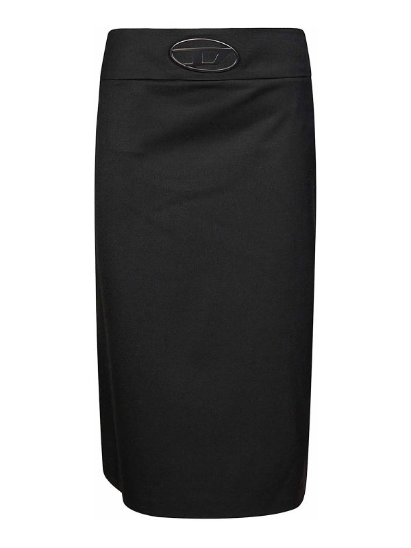 Diesel Jupe Midi - Noir