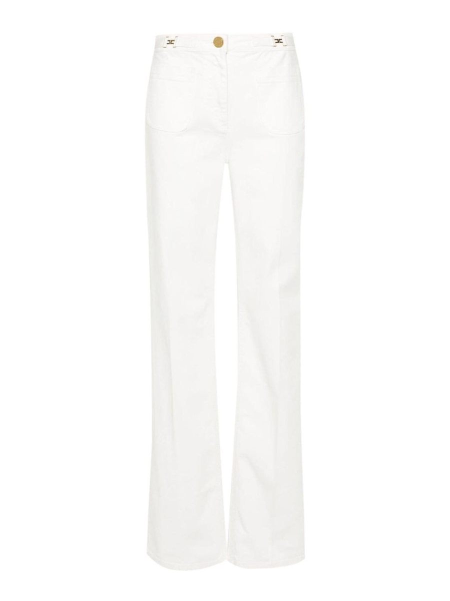 Elisabetta Franchi Jean Bootcut - Blanc