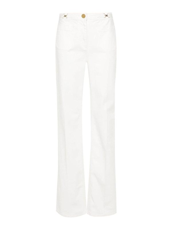 Elisabetta Franchi Jean Bootcut - Blanc