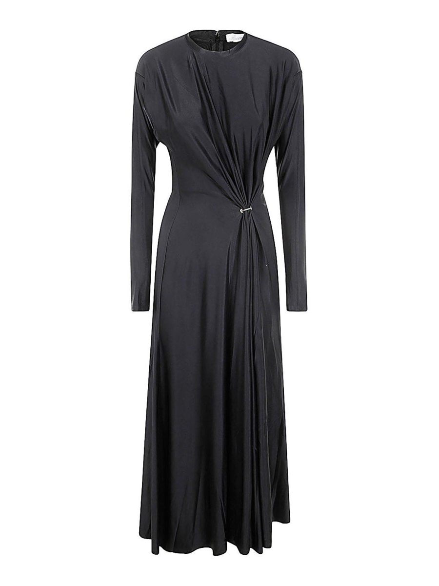 Rabanne Robe Au Genou - Noir