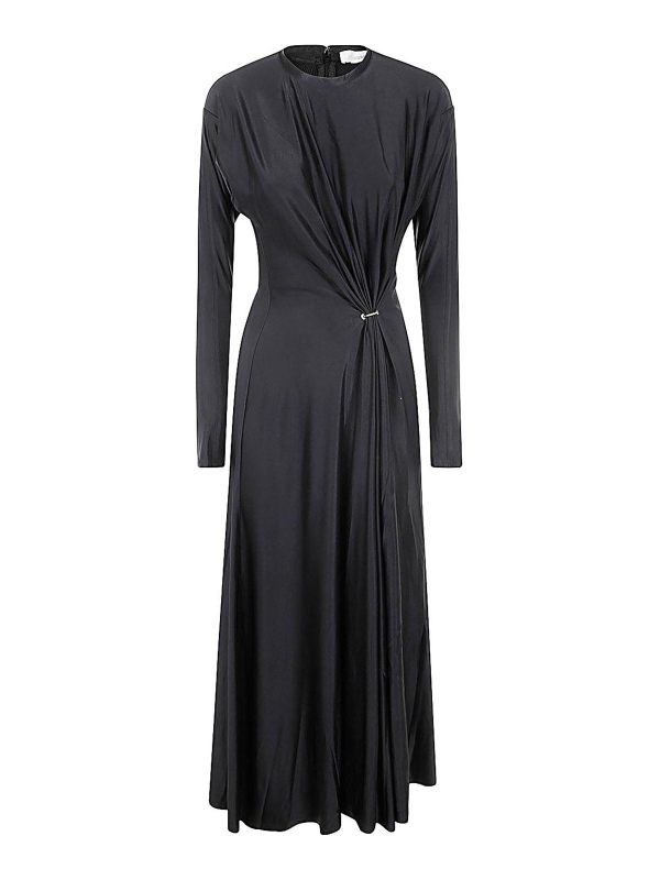 Rabanne Robe Au Genou - Noir