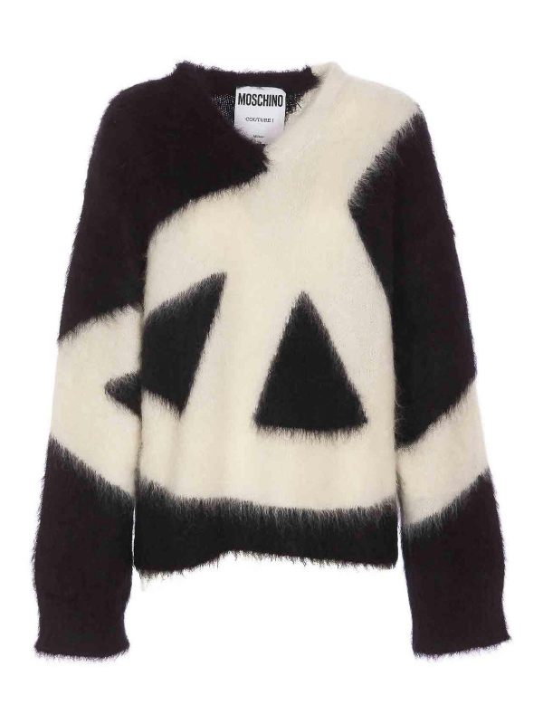 Moschino Pull Col Rond - Noir