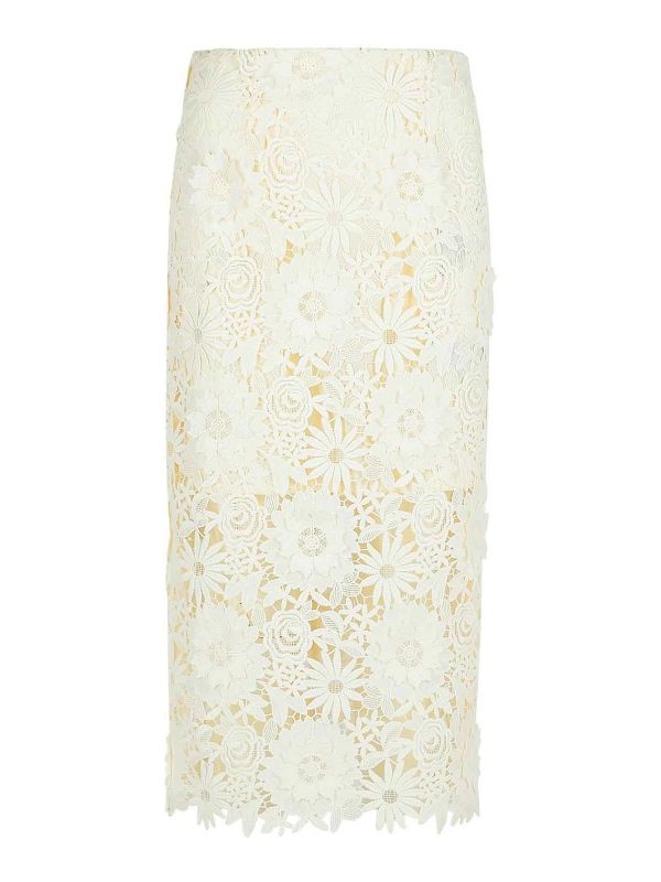 Rotate Birger Christensen Jupe Midi - Blanc