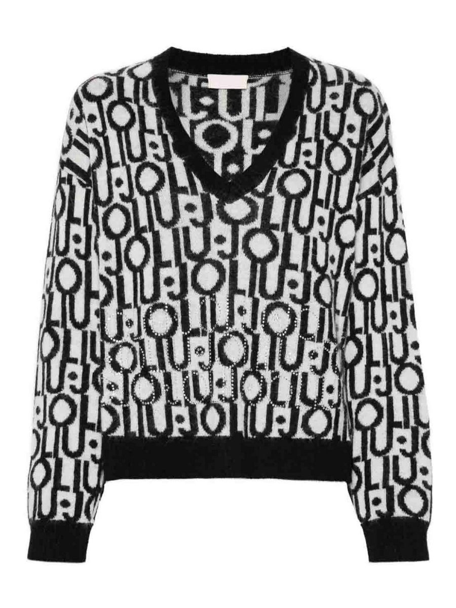 Liu Jo Pull Col Rond - Blanc