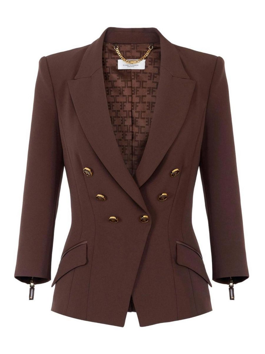Elisabetta Franchi Veste Casual - Marron