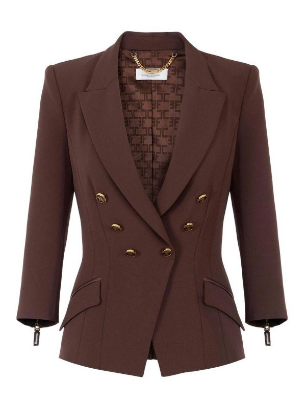 Elisabetta Franchi Veste Casual - Marron