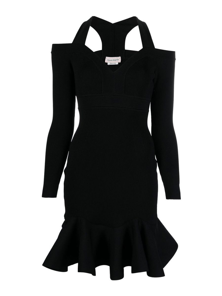 Alexander Mcqueen Robe Courte - Noir