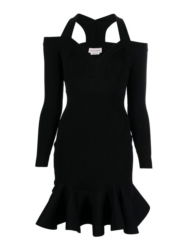 Alexander Mcqueen Robe Courte - Noir