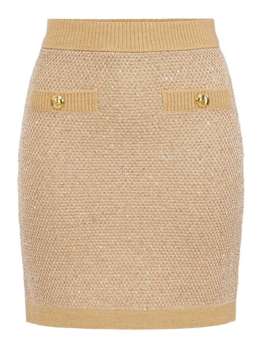 Elisabetta Franchi Jupe Midi - Beige