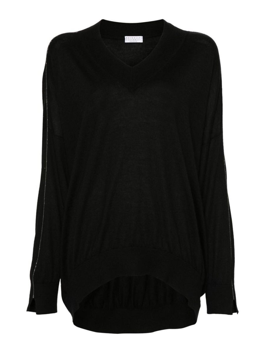 Brunello Cucinelli Pull À Col V - Noir