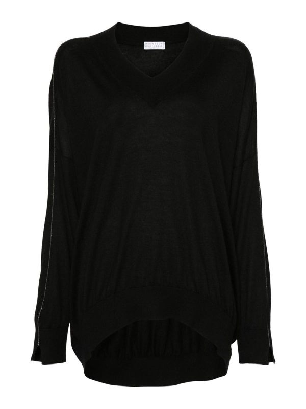 Brunello Cucinelli Pull À Col V - Noir