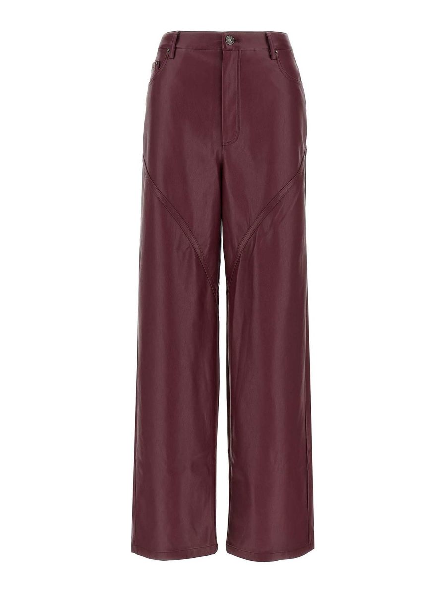 Rotate Birger Christensen Pantalons Décontractés - Rouge Brun