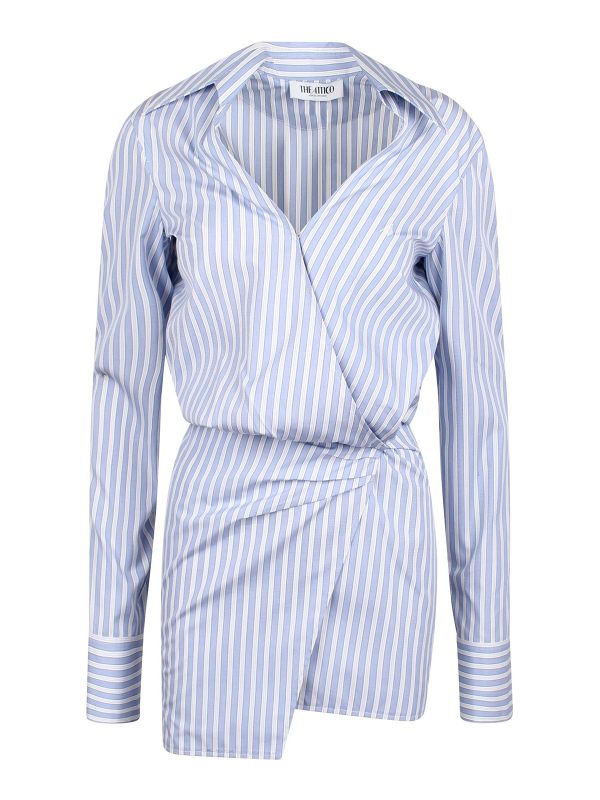 The Attico Robe Courte - Bleu