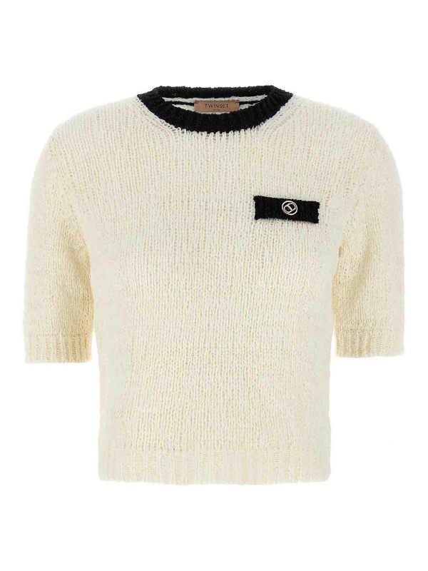 Twinset Pull Col Rond - Oval T