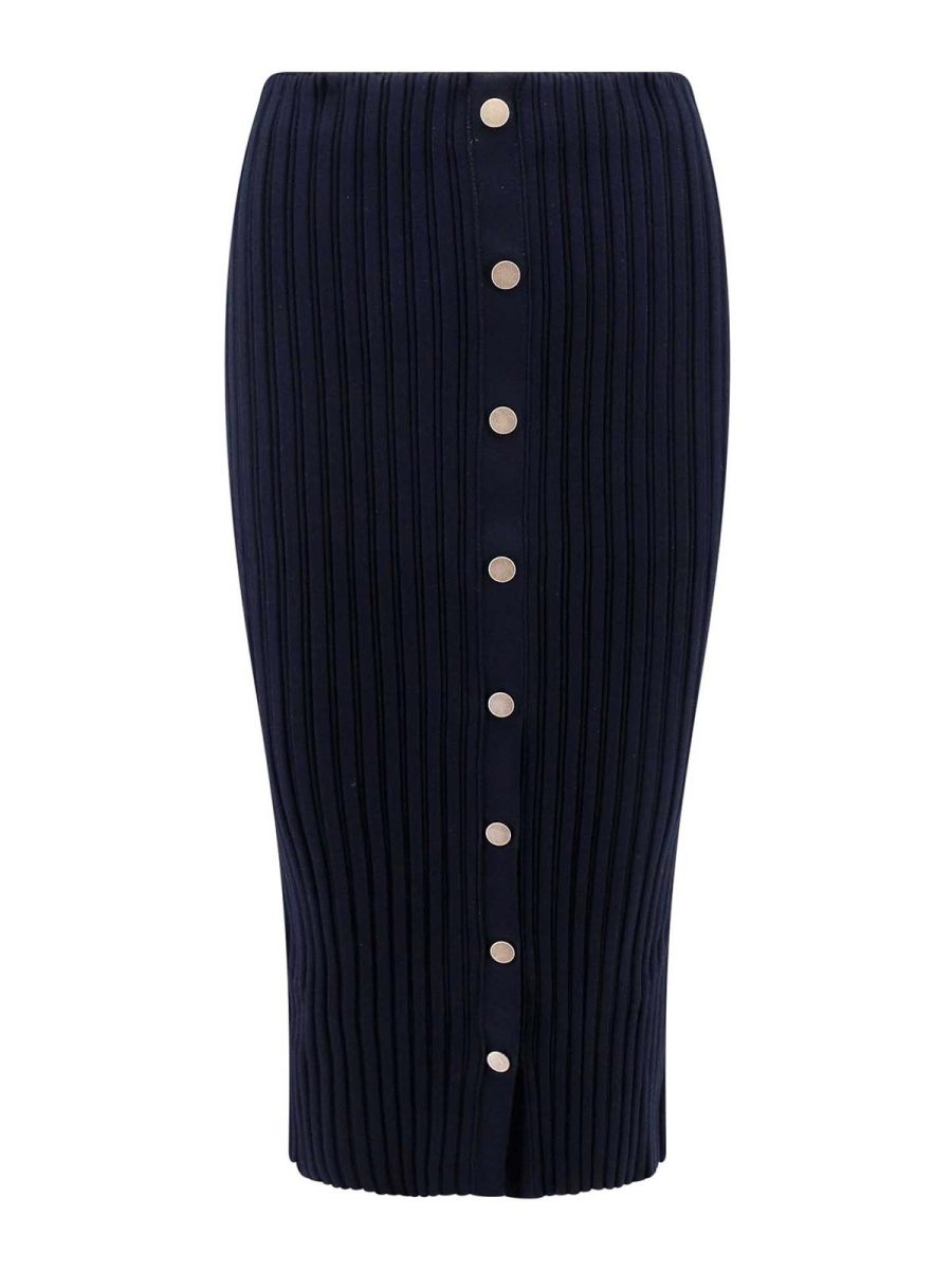 Philosophy di Lorenzo Serafini Jupe Midi - Bleu