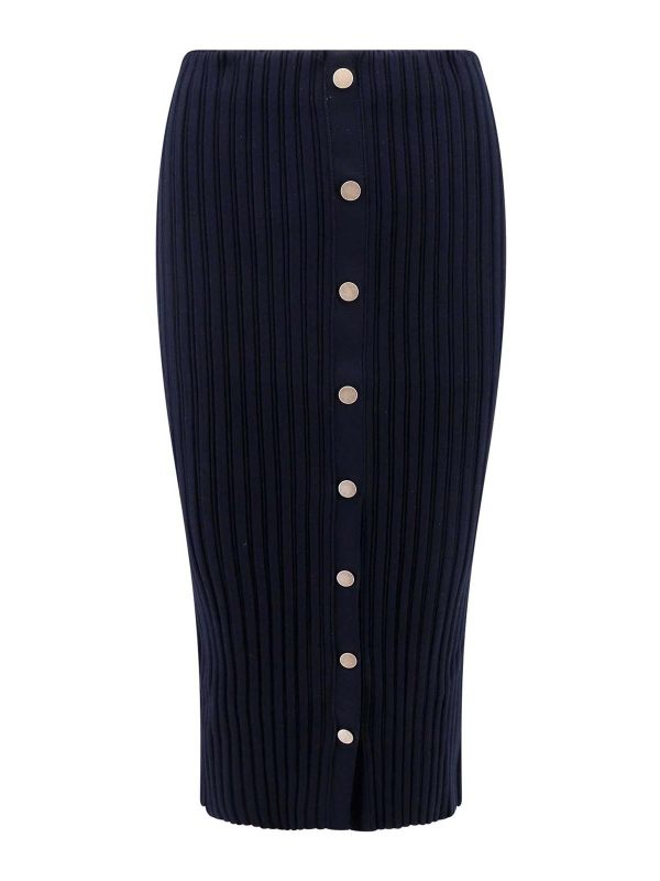 Philosophy di Lorenzo Serafini Jupe Midi - Bleu