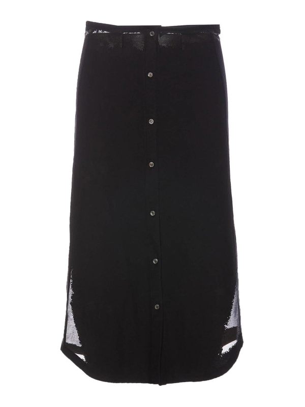 Diesel Jupe Midi - Noir