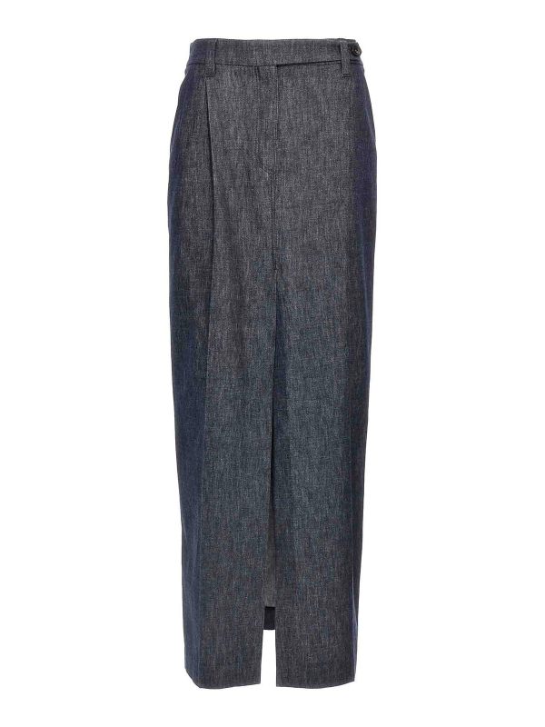 Brunello Cucinelli Jupe Midi - Bleu
