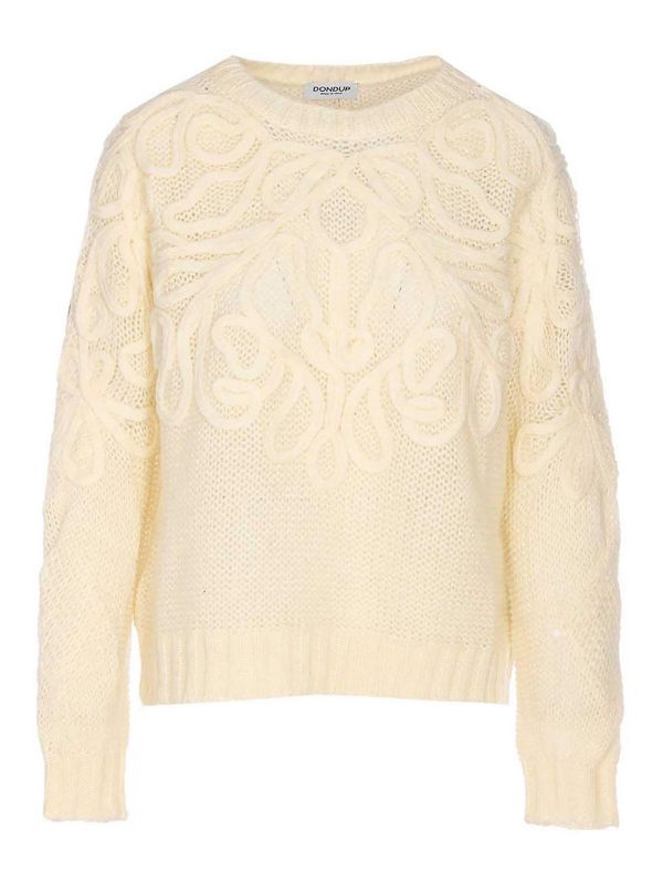 Dondup Pull Col Rond - Blanc
