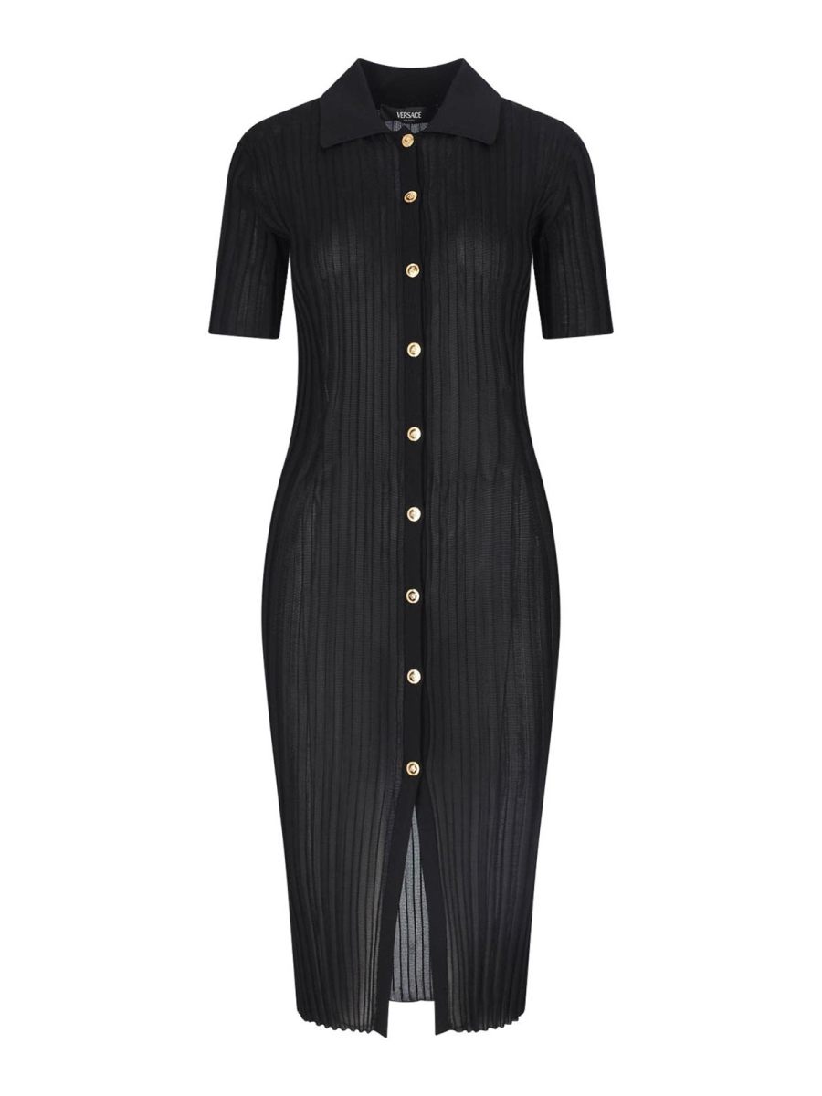 Versace Robe Au Genou - Noir