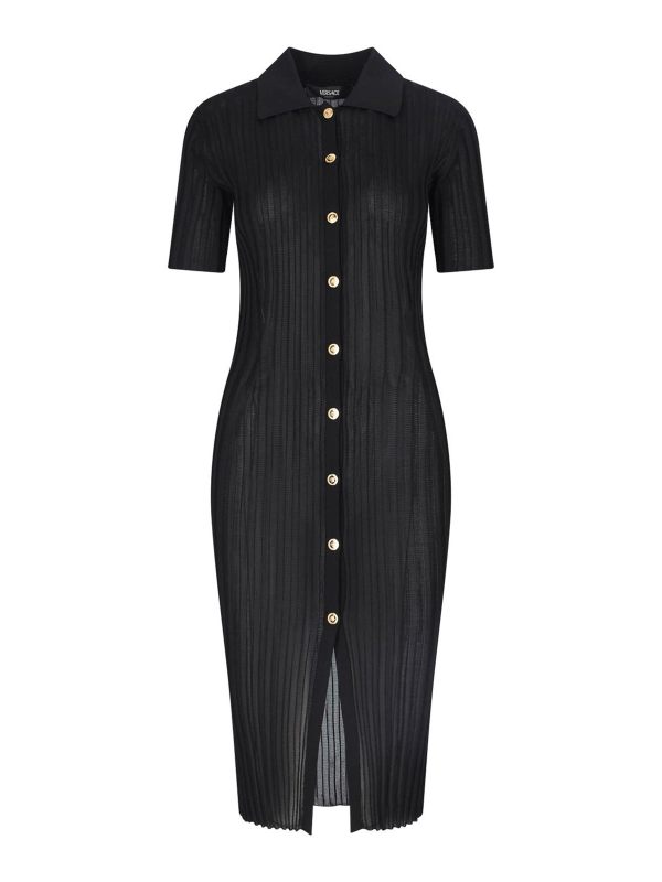 Versace Robe Au Genou - Noir