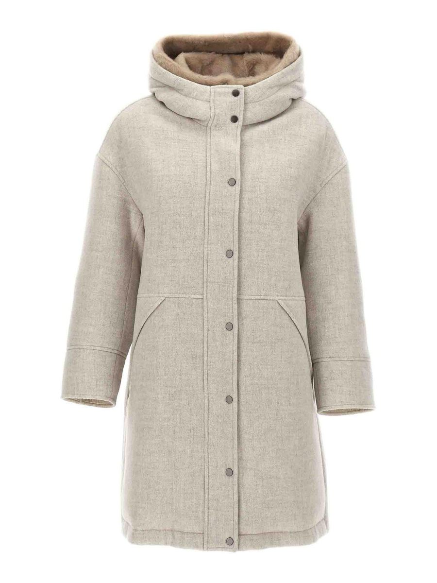 Brunello Cucinelli Blouson Rembourré - Gris