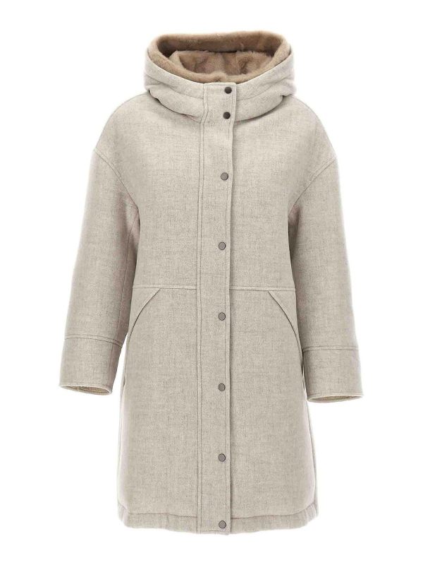 Brunello Cucinelli Blouson Rembourré - Gris