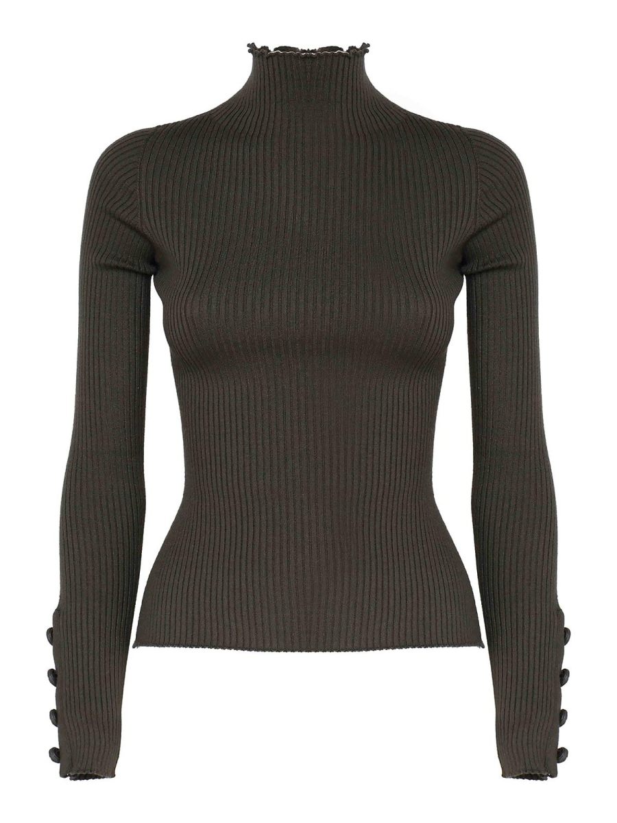 Dondup Pull Col Rond - Vert Foncé
