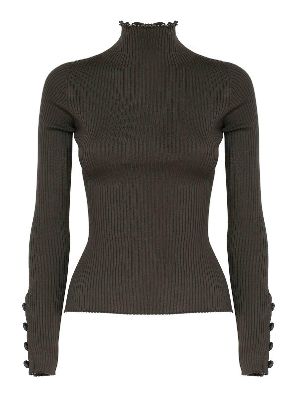 Dondup Pull Col Rond - Vert Foncé