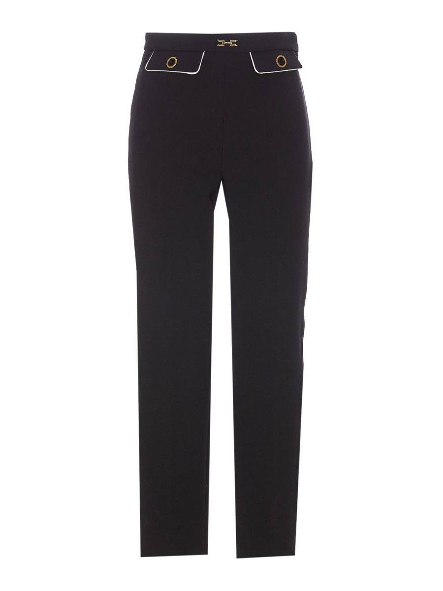Elisabetta Franchi Pantalons Décontractés - Noir