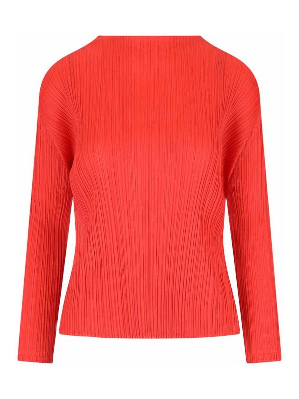 Pleats Please Issey Miyake Top - Orange