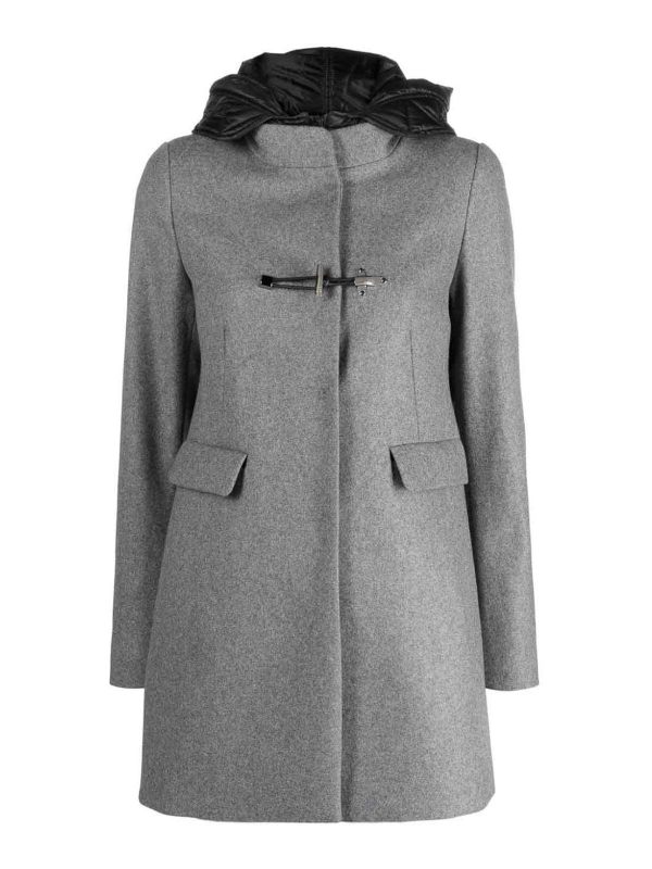 Fay Manteau Court - Gris Foncé