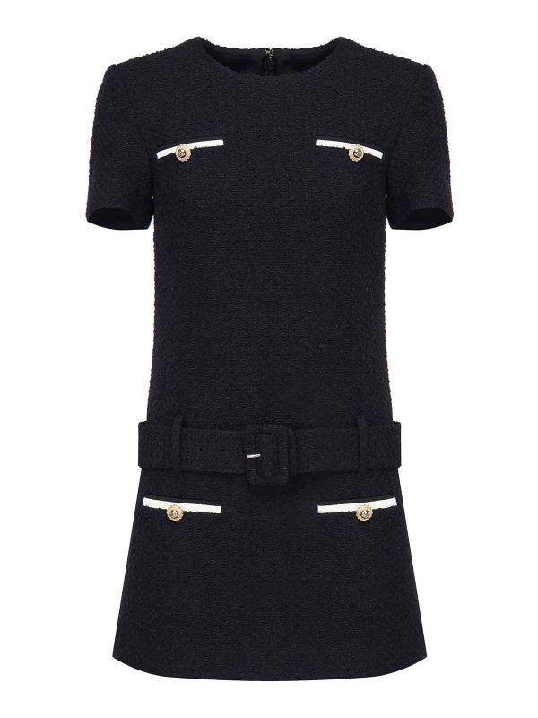 Self Portrait Robe Courte - Bleu Foncé