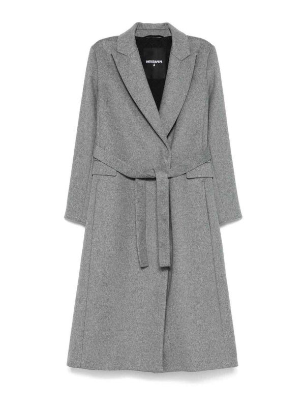 Patrizia Pepe Manteau Au Genou - Gris