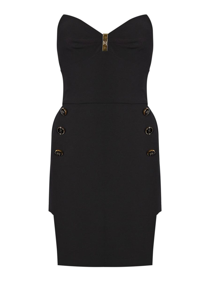 Elisabetta Franchi Robe Au Genou - Noir