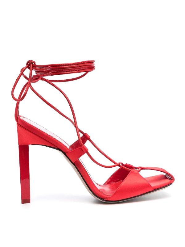 The Attico Chaussures À Lacets - Rouge