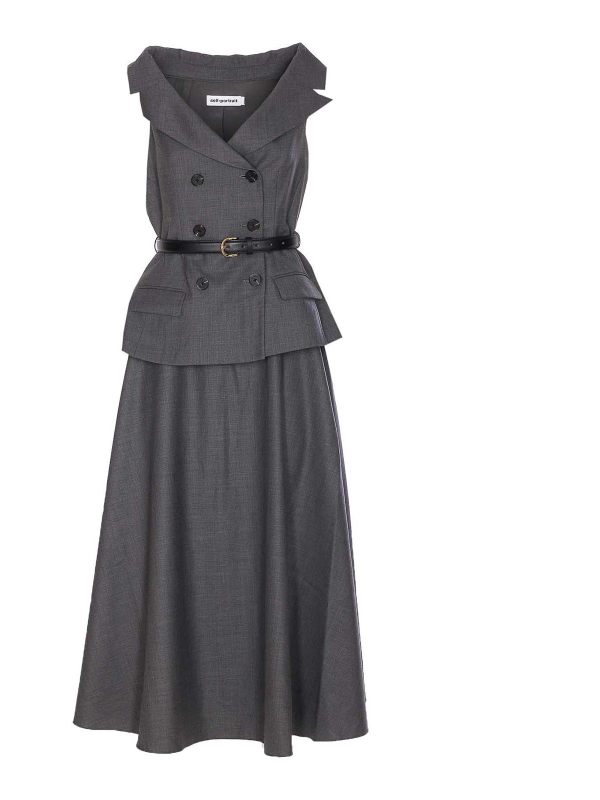 Self Portrait Maxi Robe - Gris