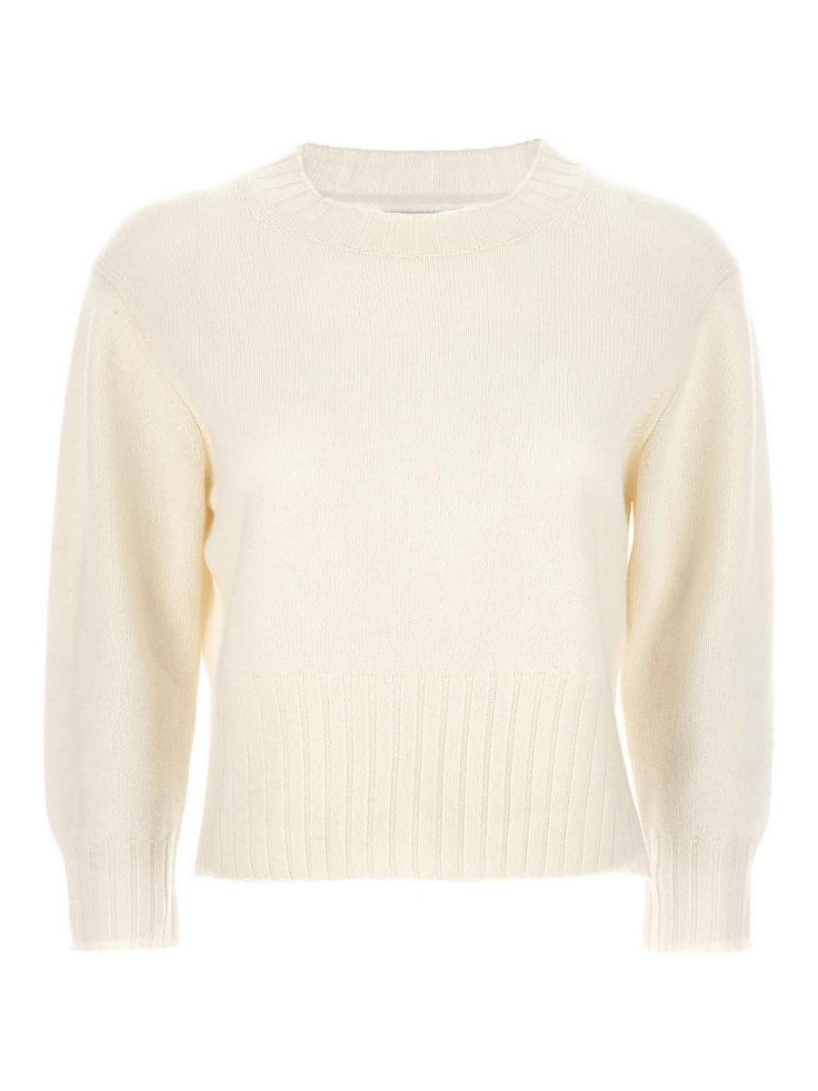 Loulou Studio Pull Col Rond - Blanc