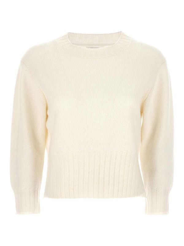 Loulou Studio Pull Col Rond - Blanc