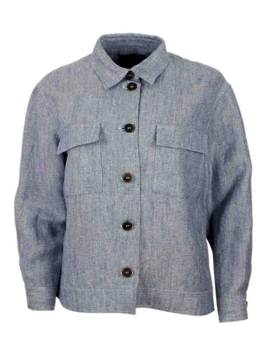 Lorena Antoniazzi Veste Casual - Bleu
